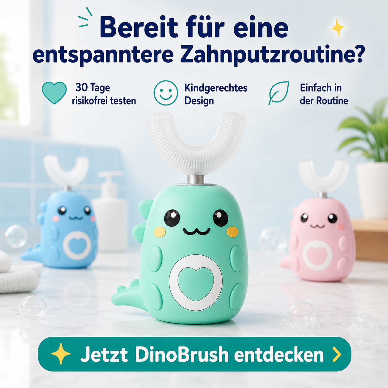 DinoBrush - 360° Kinderzahnbürste